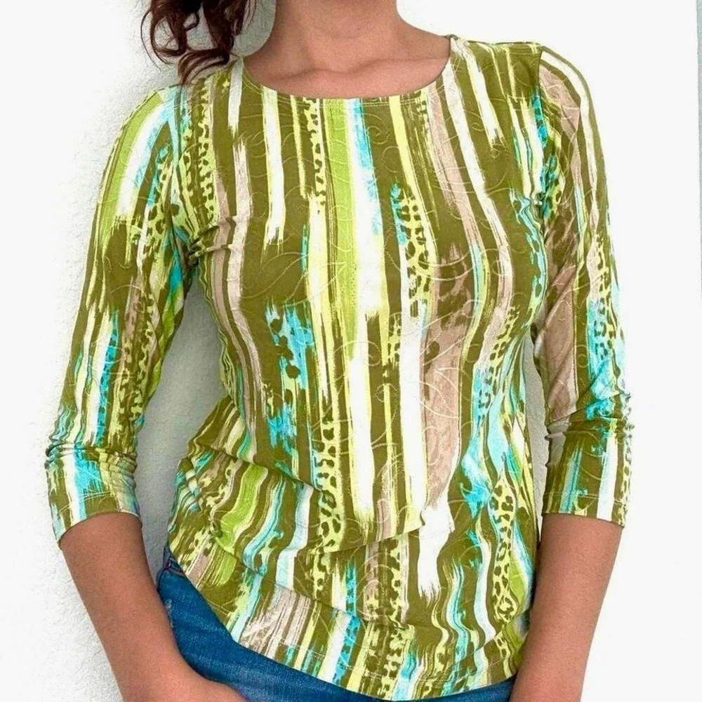 Y2K Abstract Print Top - Picture 2 of 7